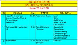Agenda 23 Juli 2026